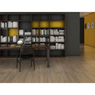 INTERCERAMIC Sunwood Pro 7" x 36" Ceramic Wood Look Tile in Legend Beige