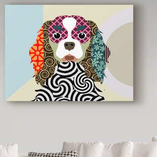 TRADEMARK FINE ART 'Cavalier King Charles Spaniel' Graphic Art Print on Wrapped Canvas