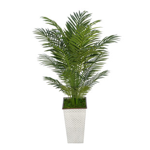 BAY ISLE HOME™ 54'' Faux Palm Tree in Metal Vase