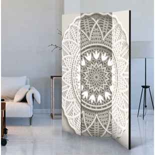 LATITUDE VIVE Mamie 135cm W x 172cm H 3 - Panel Solid Wood Folding Room Divider