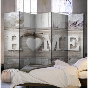 BRAMBLY COTTAGE Paravent Inscription Home mit 5 Paneelen
