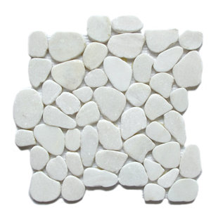 FUSTONE Snowflake 12" x 12" Cement Mosaic Floor Use Tile