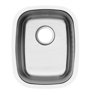 TICOR SINKS Haven Series 18.5'' L Undermount Single Bowl Stainless Steel Kitchen Sink