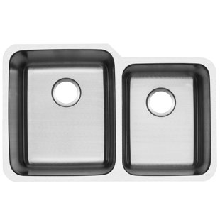TICOR SINKS Haven Series 32'' L Undermount Double Bowl Stainless Steel Kitchen Sink