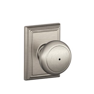 SCHLAGE Andover Knob with Addison Trim Bed and Bath Lock