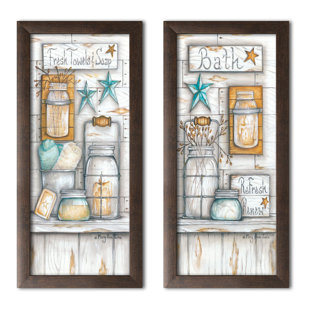 HIGHLAND DUNES " Fresh Towels And Soap And Refresh And Renew " by Mary Ann June 2 - Pieces