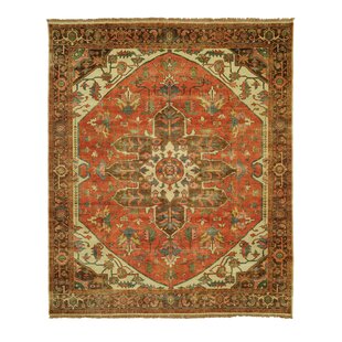 SHALOM BROTHERS Jules Serapi Handmade Hand-Knotted Wool Gold/Terracotta/Brown Rug