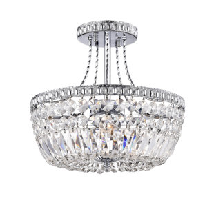 HOUSE OF HAMPTON® Broadmeadow Glass Semi Flush Mount