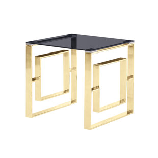 ORREN ELLIS Duraisamy Glass Top End Table