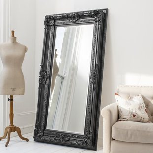 ASTORIA GRAND Barten Wood Flat Floor Mirror