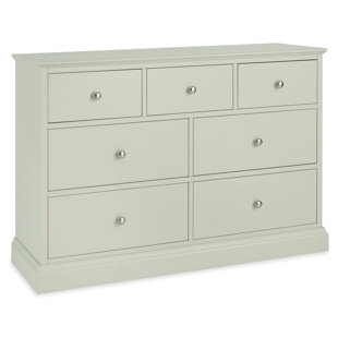 FERNLEAF Louis 7 Drawer 128Cm W Solid Wood Chest of Drawers