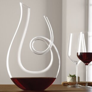 WINE ENTHUSIAST Art Series Treble 53 oz. Wine Decanter