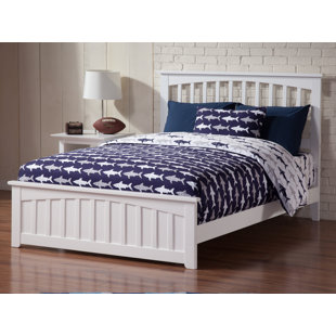 AFI FURNISHINGS Mission Low Profile Solid Wood Platform Bed with Matching Footboard