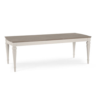 THREE POSTS Moira Extendable Solid Wood Base Dining Table