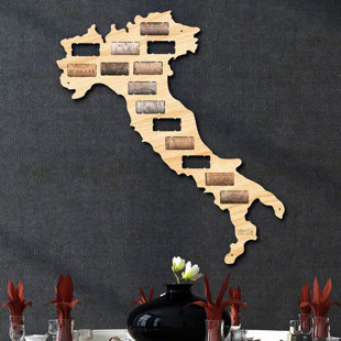 FLEUR DE LIS LIVING Italy Wine Cork Map Wall Décor