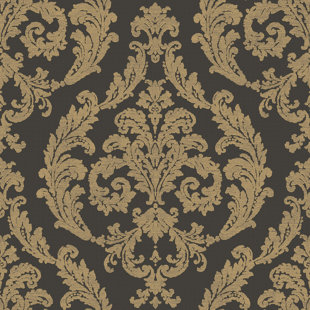GALERIE WALLCOVERINGS Palazzo Silk Damask Wallpaper Roll