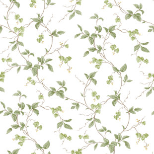 GALERIE WALLCOVERINGS Kitchen Recipes Leaf Trail 32.8' L x 21" W Wallpaper Roll