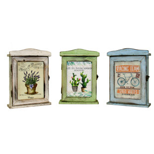CARINA'S COLLECTION 3 Piece Solid Wood Key Cabinet Set