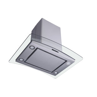 WINFLO 36" 300 CFM Convertible Island Range Hood in Stainless Steel With Filter Included