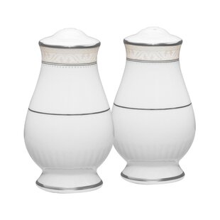 Noritake Montvale Platinum Salt and Pepper Set, 3-1/2"