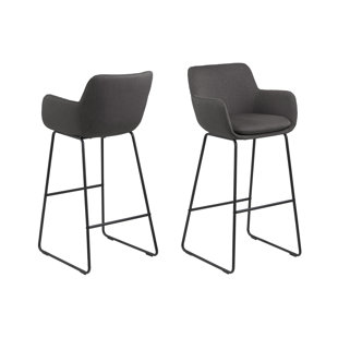 EBERN DESIGNS 76 cm Barstuhl Nieve (Set besteht aus 2)