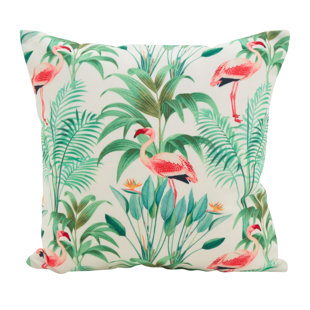SARO Tahiti Floral Throw Pillow