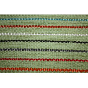 EBERN DESIGNS Deason Handmade Kilim Wool Lime Rug