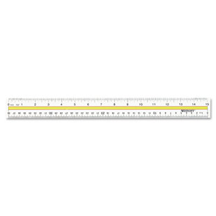 ACME UNITED CORPORATION Westcott Acrylic Data Highlight Reading Ruler with Tinted Guide