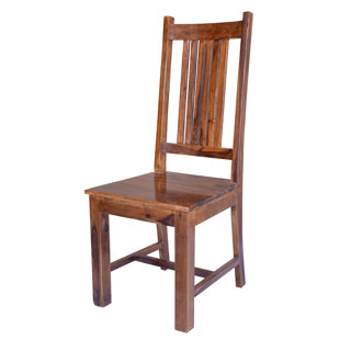 FOUNDSTONE Dorothea Solid Wood Windsor Back Side Chair in Brown