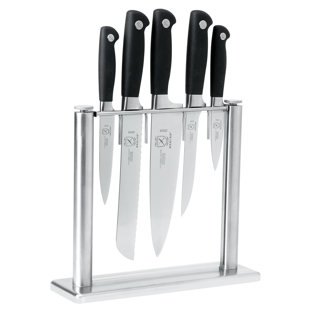 Mercer Cutlery Genesis 6 Piece Stainless Steel Knife Block Set