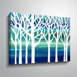 ARTWALL " Forest Teal Blue Watercolor " by Irina Sztukowski