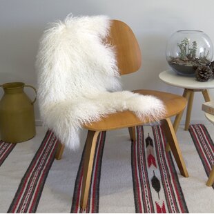 BOWRON SHEEPSKIN Nomad Solid Colour Machine Woven Sheepskin 60 X 90cm White Area Rug