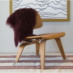 BOWRON SHEEPSKIN Nomad Solid Colour Machine Woven Sheepskin 60 X 90cm Burgundy Area Rug