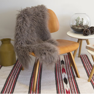 BOWRON SHEEPSKIN Nomad Solid Colour Machine Woven Sheepskin 60 X 90cm Beige Area Rug