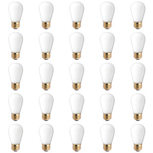 BULBRITE INDUSTRIES 11 Watt S14 E26/Medium (Standard) Dimmable 2700K Incandescent Bulb (Set of 25)