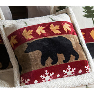 CARSTENS INC. Tall Pines Noo Pattern And Not Solid Color Reversible Throw Pillow