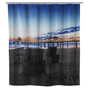 WENKO INC Shower Curtain with Hooks Included (Set of 3)