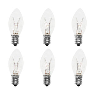 WBM LLC Himalayan Glow Light Bulb 40-Watt Himalayan Salt lamp Bulb, White (Set of 6)