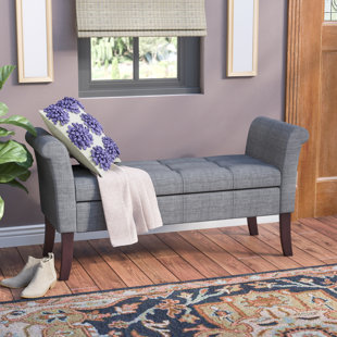 ANDOVER MILLS™ Beebe Polyester Upholstered Storage Bench