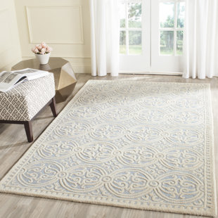 THREE POSTS Barile Damask Wool Hand Woven Area Rug