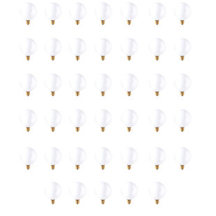 BULBRITE INDUSTRIES 15 Watt G16.5 E12/Candelabra Dimmable 2700K Compact Fluorescent (CFL) Bulb (Set of 40)