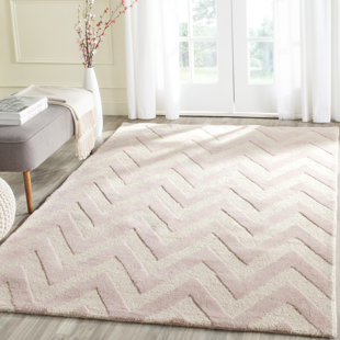 EBERN DESIGNS Nero Hand-Tufted Light Pink/Ivory Area Rug