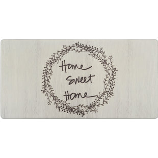 Nicole Miller Cook N Comfort Home Sweet Home Wreath Kitchen Mat