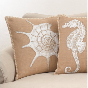SARO Neptunian Reversible Throw Pillow