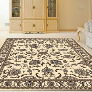 ASTORIA GRAND Weiser Traditional Oriental Ivory Area Rug