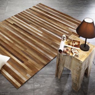 WILLISTON FORGE Chester Handmade Cowhide Brown Rug