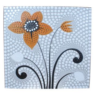 STONEAGE ARTS GLOBAL Handmade Boho Plants & Flowers Wall Decor on Canvas