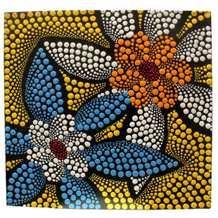 STONEAGE ARTS GLOBAL Handmade Boho Plants & Flowers Wall Decor on Canvas