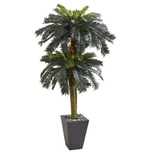 DROPSHIP.NEARLYNATURAL 72'' Faux Palm Tree in Pot