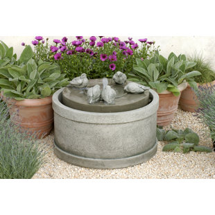 CAMPANIA INTERNATIONAL Passaros Hand Crafted Weather Resistant Floor Fountain